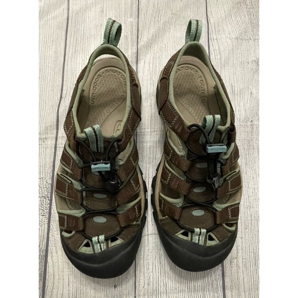 Brown & Teal Keens Keen Women’s Ladies Hiking Sandals Water Shoes Size Adult 8.5
